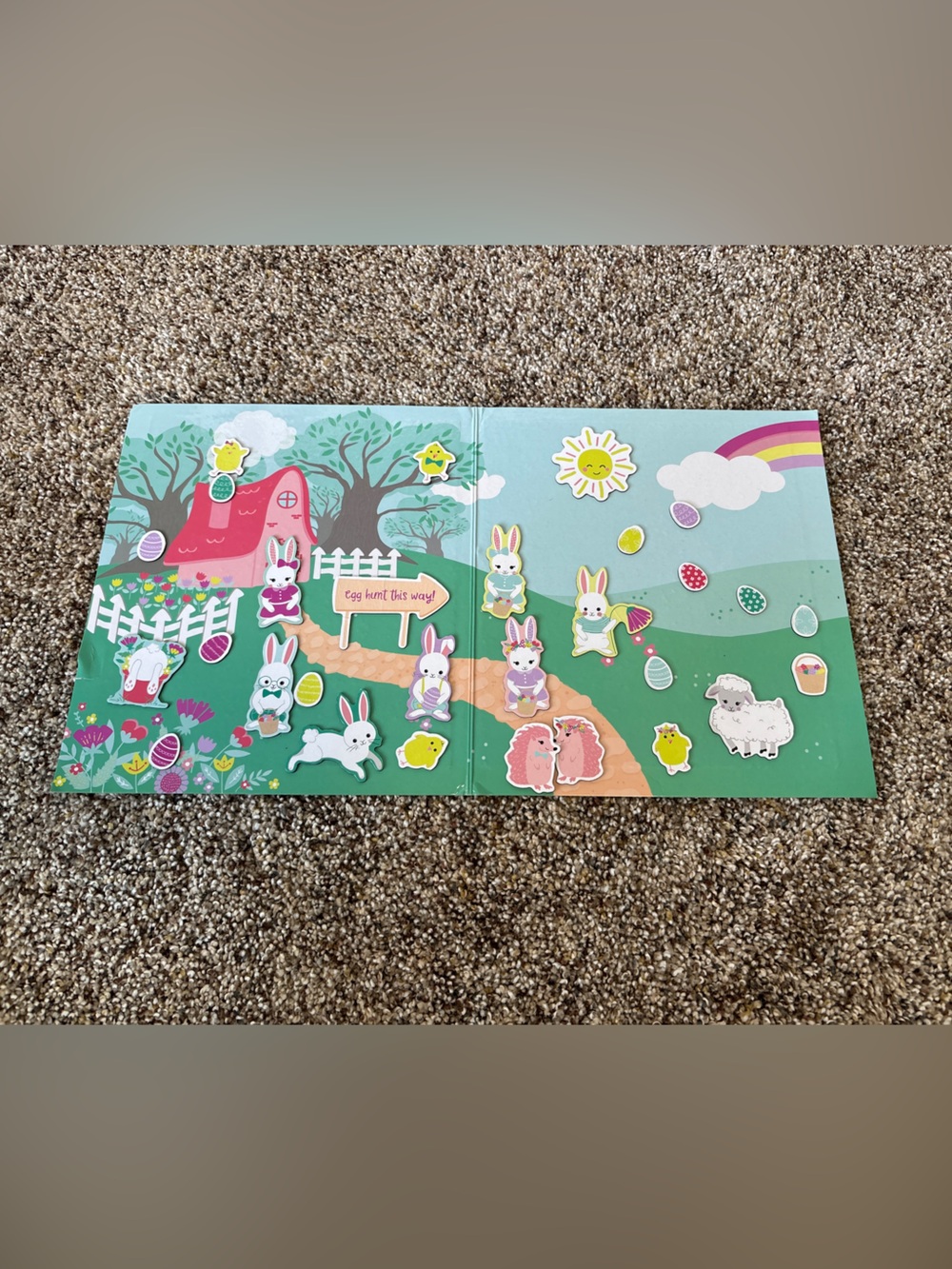 Vintage Create Your Own Easter Bunny Magnetic Scene
